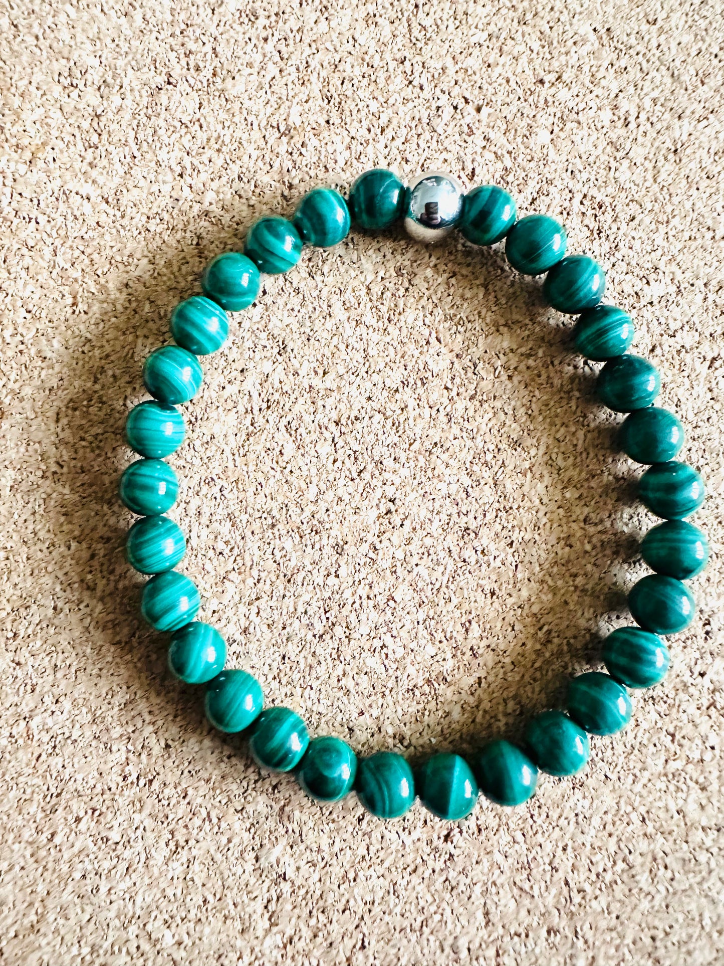 Malachite 6mm Gemstone Stretch Bracelet