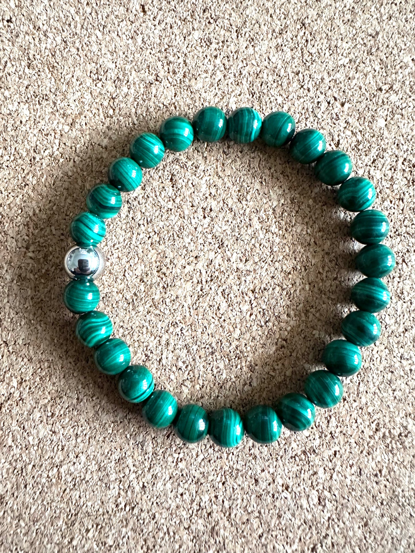 Malachite 6mm Gemstone Stretch Bracelet