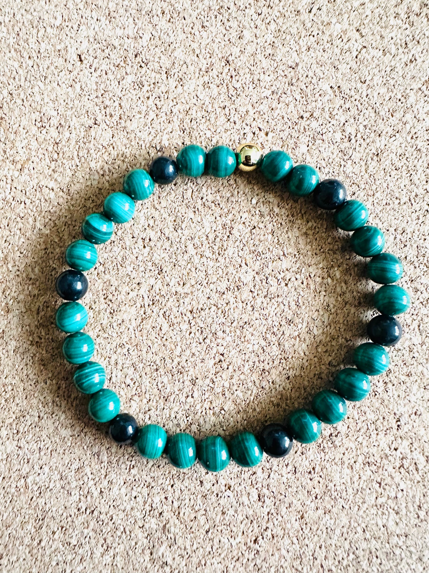 Malachite 6mm Gemstone Stretch Bracelet