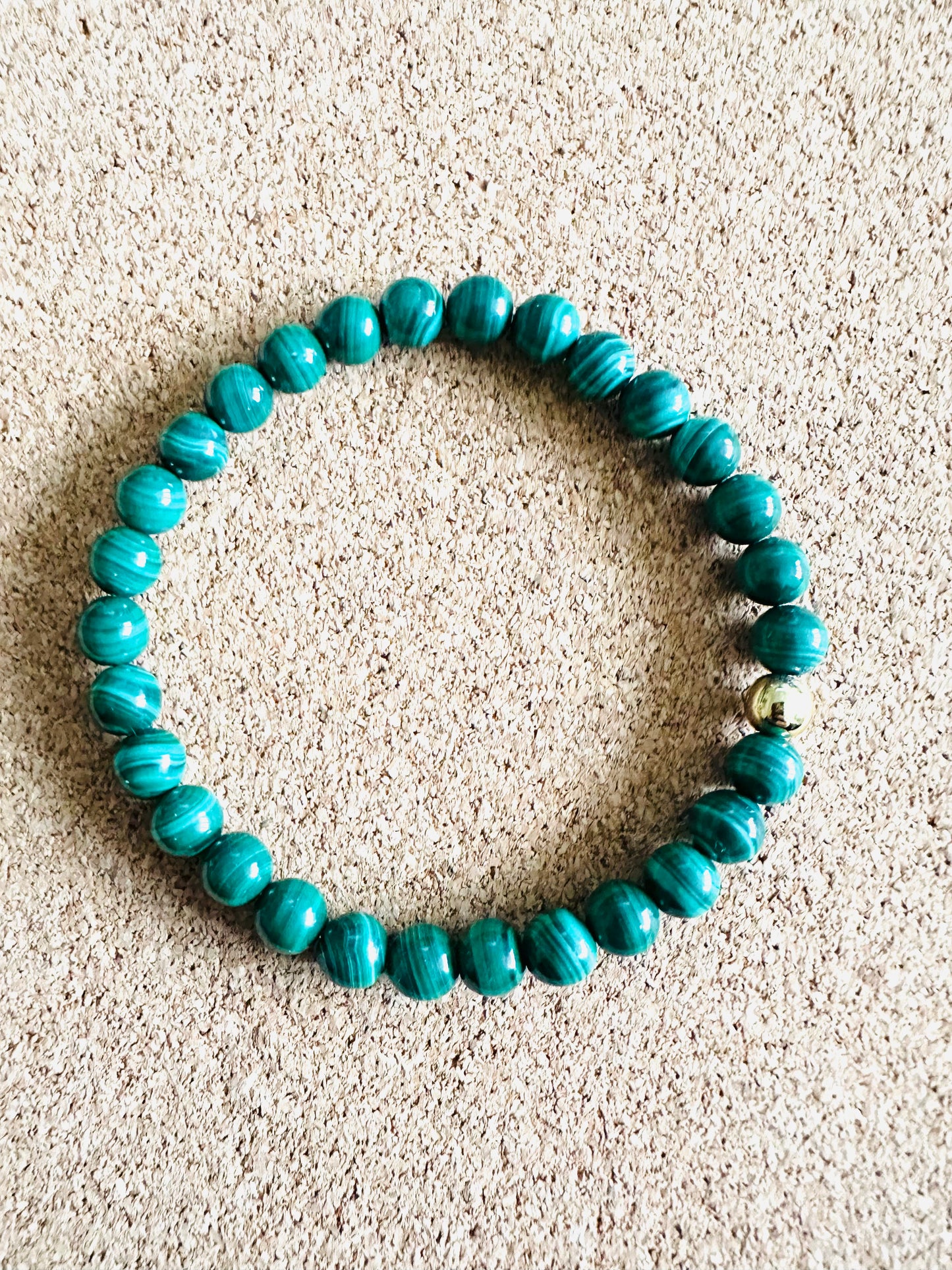Malachite 6mm Gemstone Stretch Bracelet