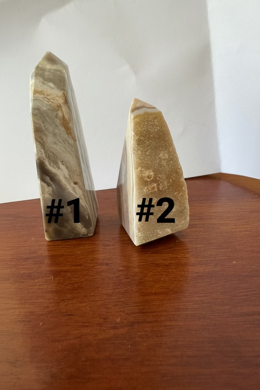 Banded Agate tower with geode