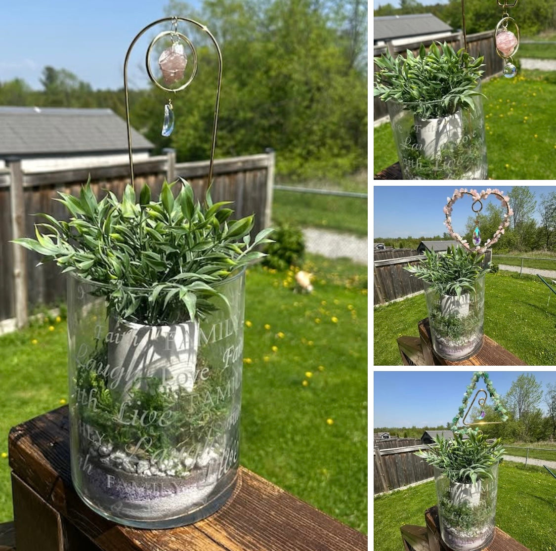 Crystal Plant Spike Suncatcher