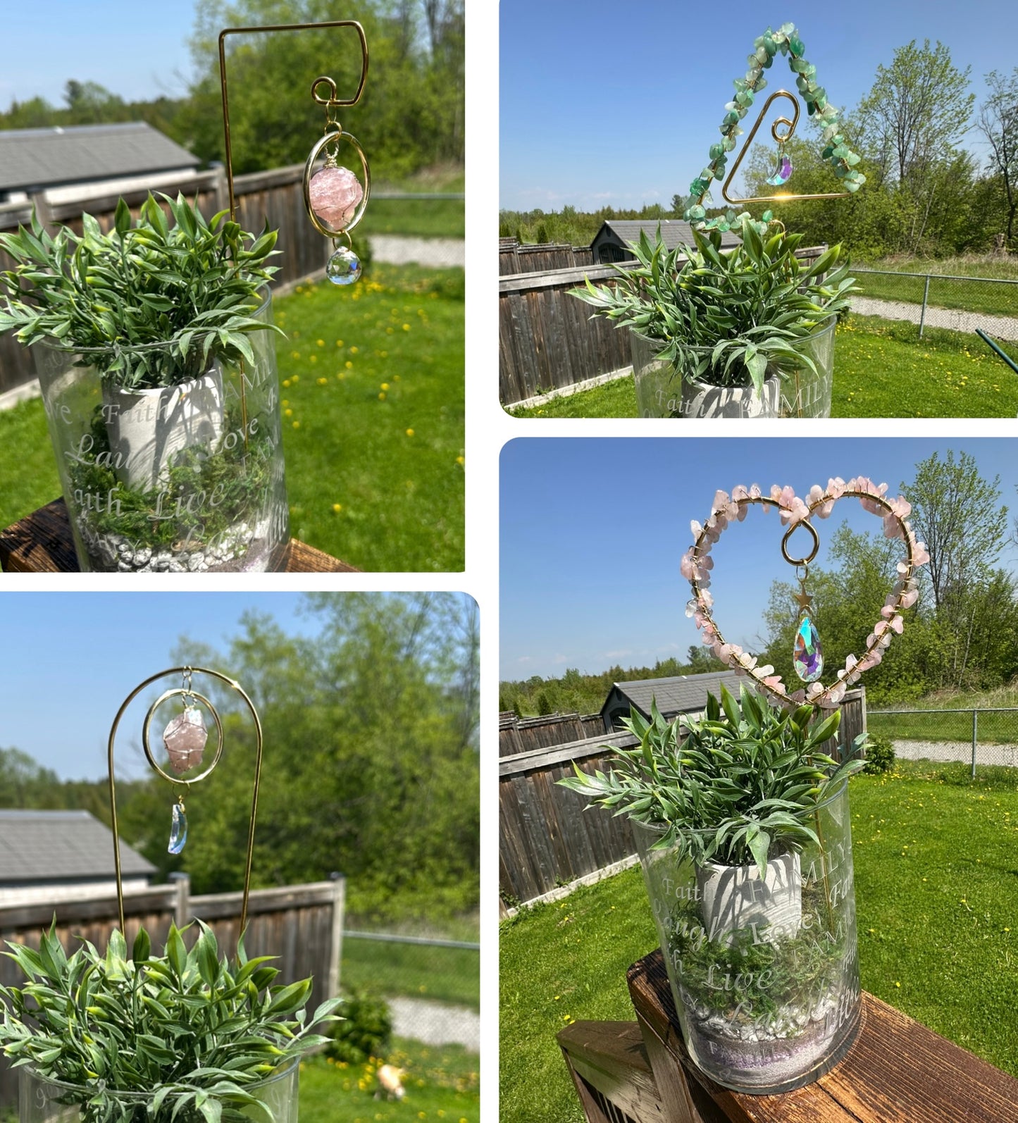 Crystal Plant Spike Suncatcher
