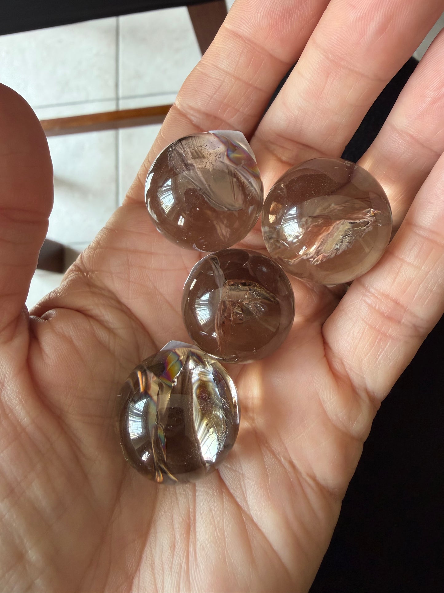 SMOKEY QUARTZ WITH RAINBOWS