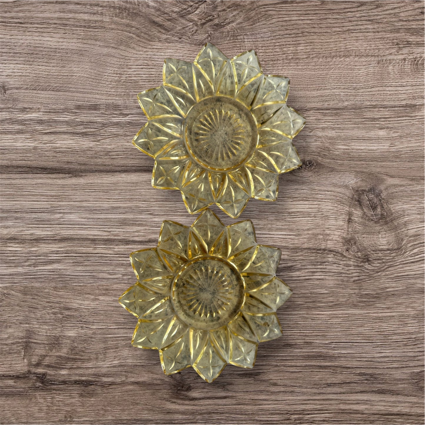 Vintage Federal Glass Sunflower Dish