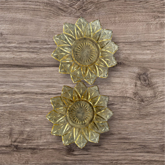 Vintage Federal Glass Sunflower Dish