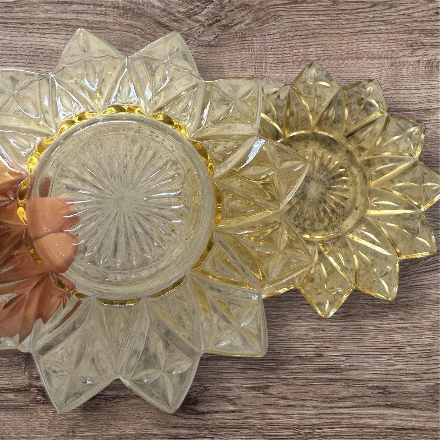 Vintage Federal Glass Sunflower Dish