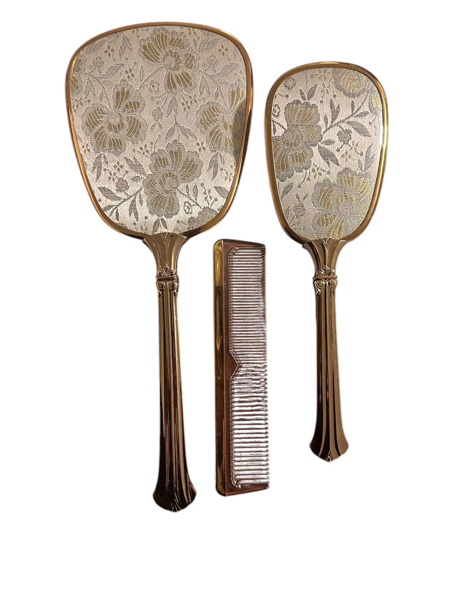 Vintgage Gold Tone Embellished Dresser Set
