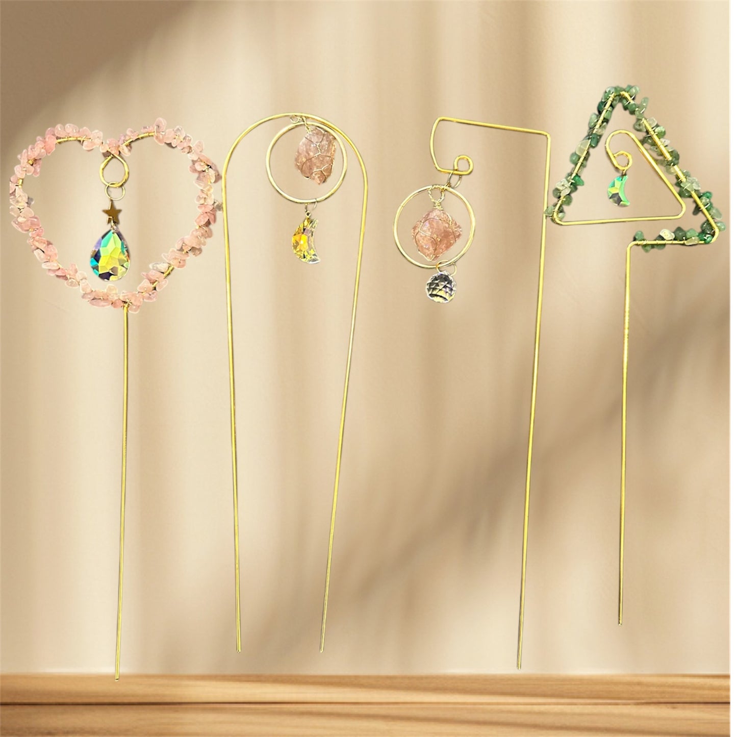 Crystal Plant Spike Suncatcher