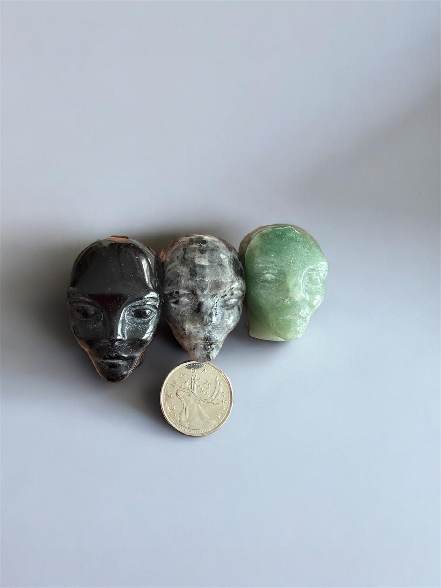 Crystal Alien Skull carving