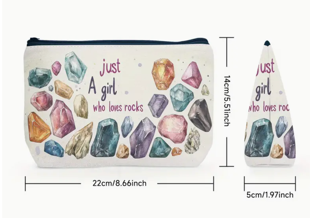 Crystal makeup bag