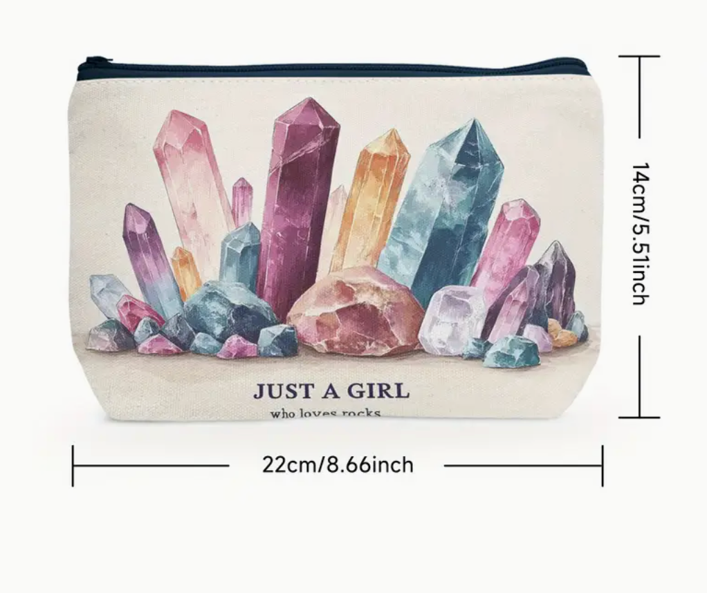 Crystal makeup bag