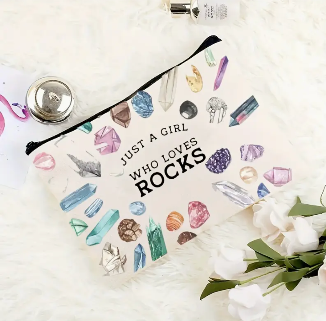 Crystal makeup bag