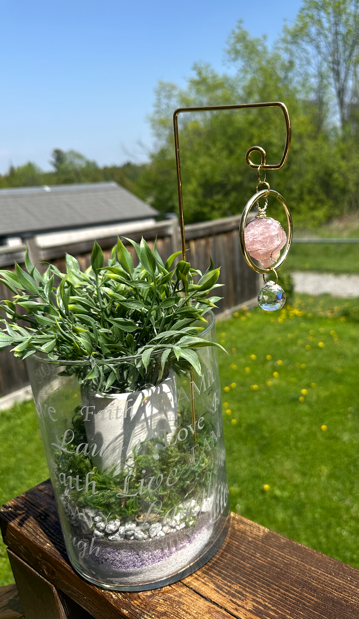 Crystal Plant Spike Suncatcher