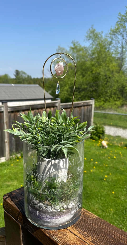 Crystal Plant Spike Suncatcher